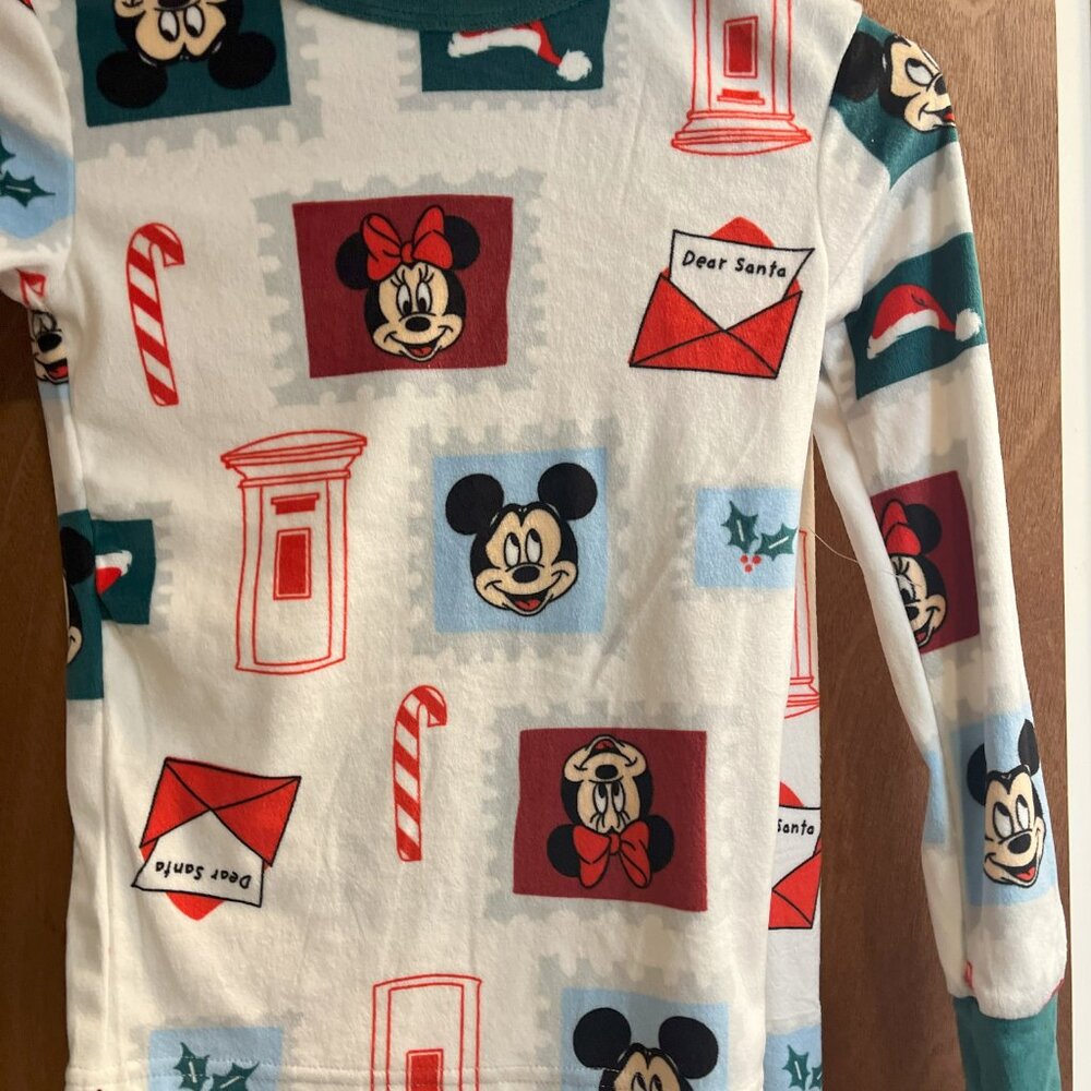 NWT Mickey Mouse Disney Pajama Set Plush kids size 8 - Picture 2 of 2